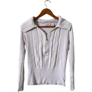vintage dkny knit zip up sweater